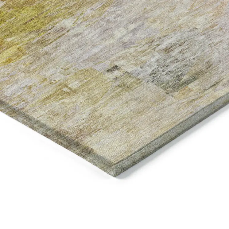 10' X 14' Orange Copper And Terra Cotta Abstract Washable Indoor Outdoor Area Rug