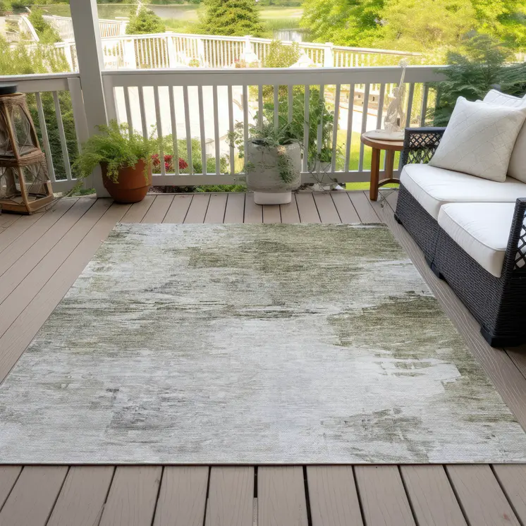 8' X 10' Taupe Beige And Brown Abstract Washable Indoor Outdoor Area Rug