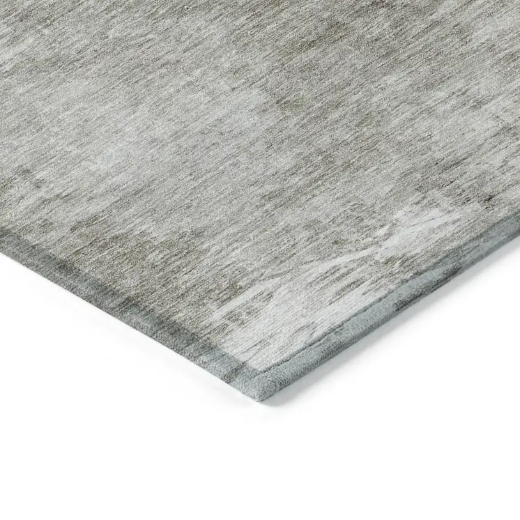 8' X 10' Beige Tan And Gray Abstract Washable Indoor Outdoor Area Rug