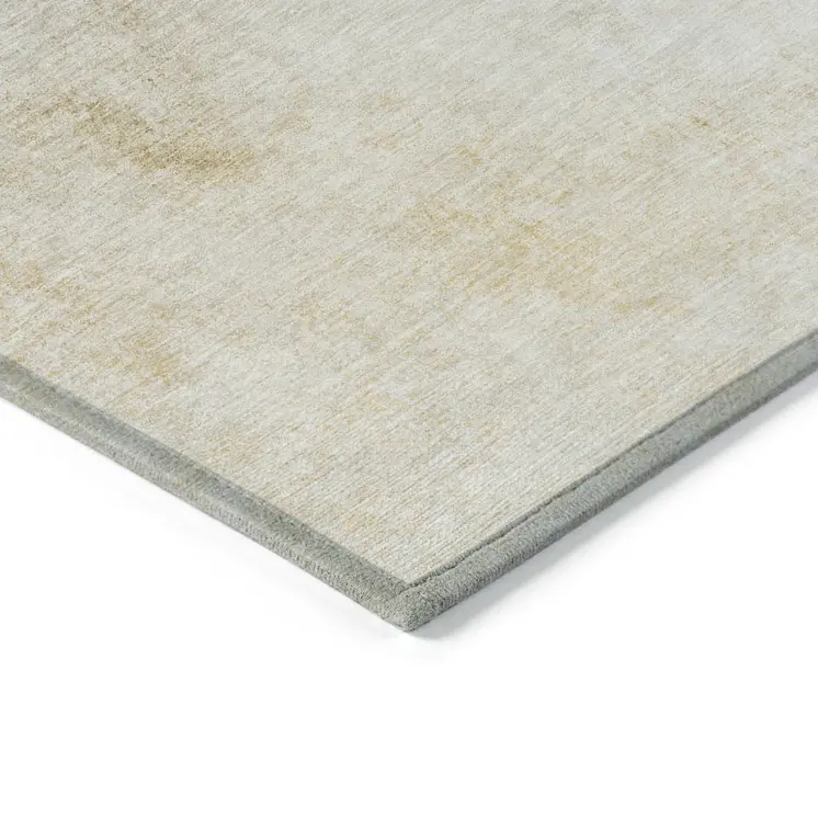 5' X 8' Taupe Beige And Ivory Ombre Washable Indoor Outdoor Area Rug
