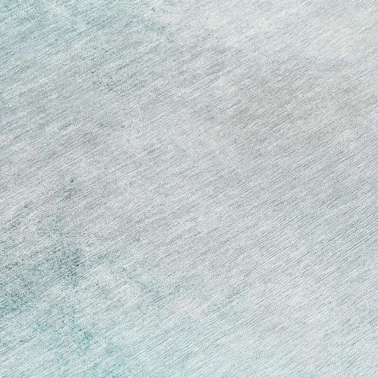8' Teal Blue Aqua And Gray Round Ombre Washable Indoor Outdoor Area Rug