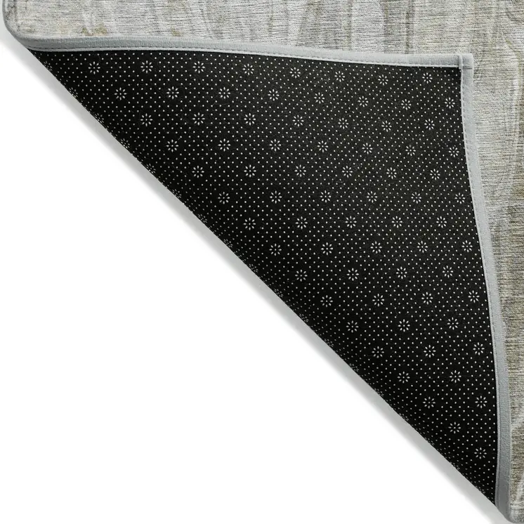 3' X 5' Taupe Beige And Ivory Abstract Washable Indoor Outdoor Area Rug