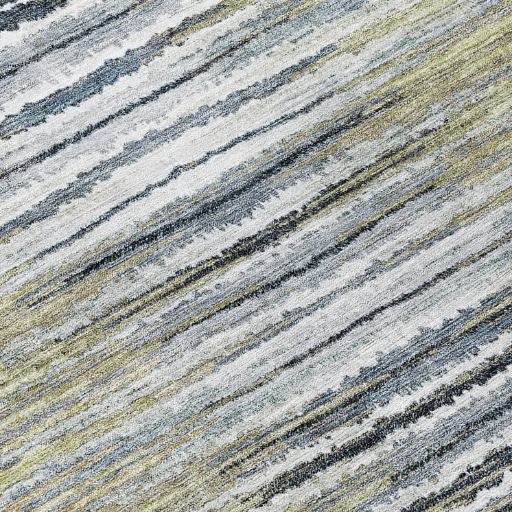 8' Beige Tan And Taupe Round Striped Washable Indoor Outdoor Area Rug