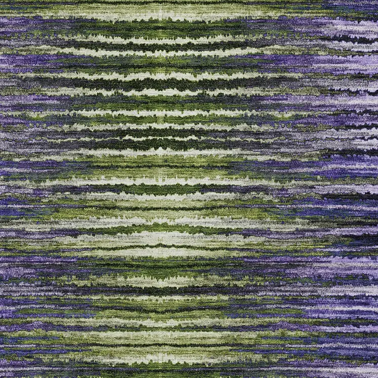 10' X 14' Purple Lilac And Lavender Striped Washable Indoor Outdoor Area Rug
