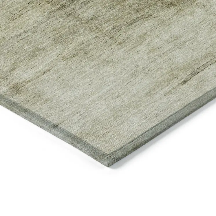 8' X 10' Taupe Beige And Chocolate Abstract Washable Indoor Outdoor Area Rug