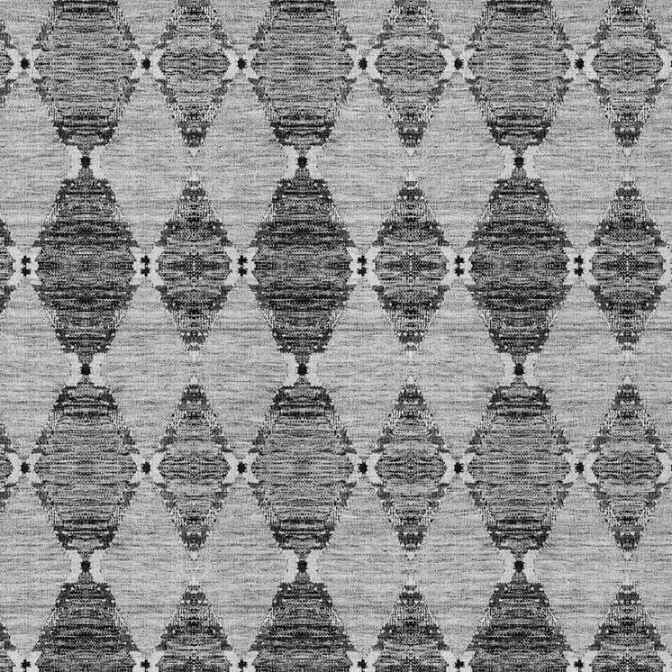 3' X 5' Gray Charcoal And Silver Moroccan Washable Indoor Outdoor Area Rug