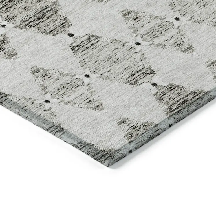 8' X 10' Taupe Beige And Coffee Moroccan Washable Indoor Outdoor Area Rug
