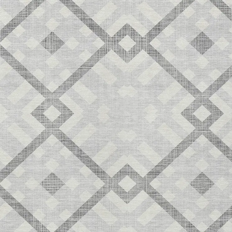 10' X 14' Silver Gray And Ivory Geometric Washable Indoor Outdoor Area Rug