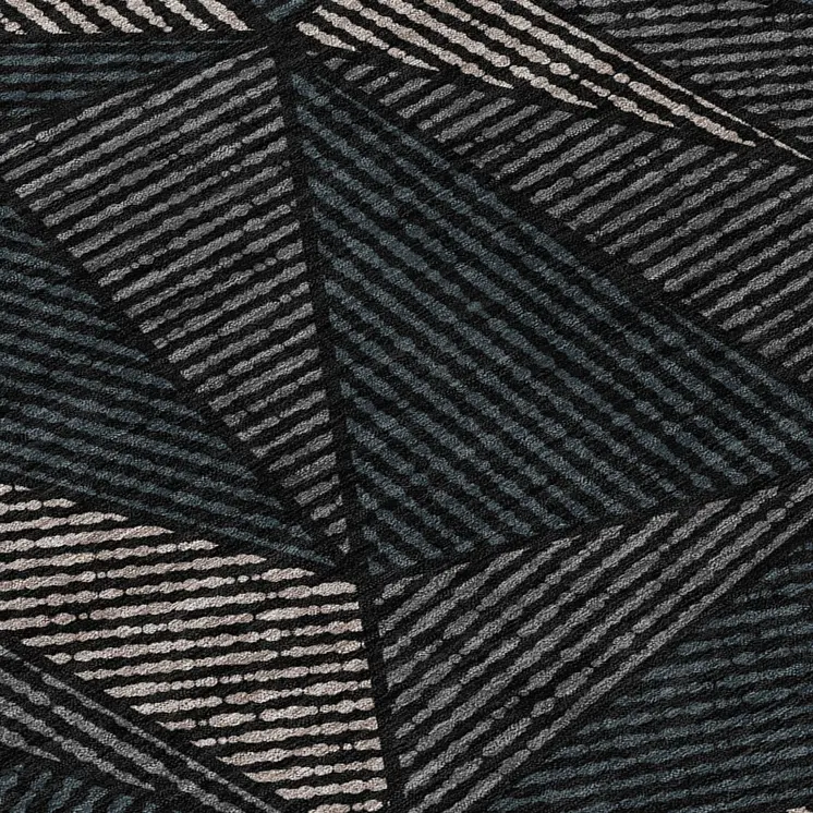 10' X 14' Black Charcoal And Gray Geometric Washable Indoor Outdoor Area Rug