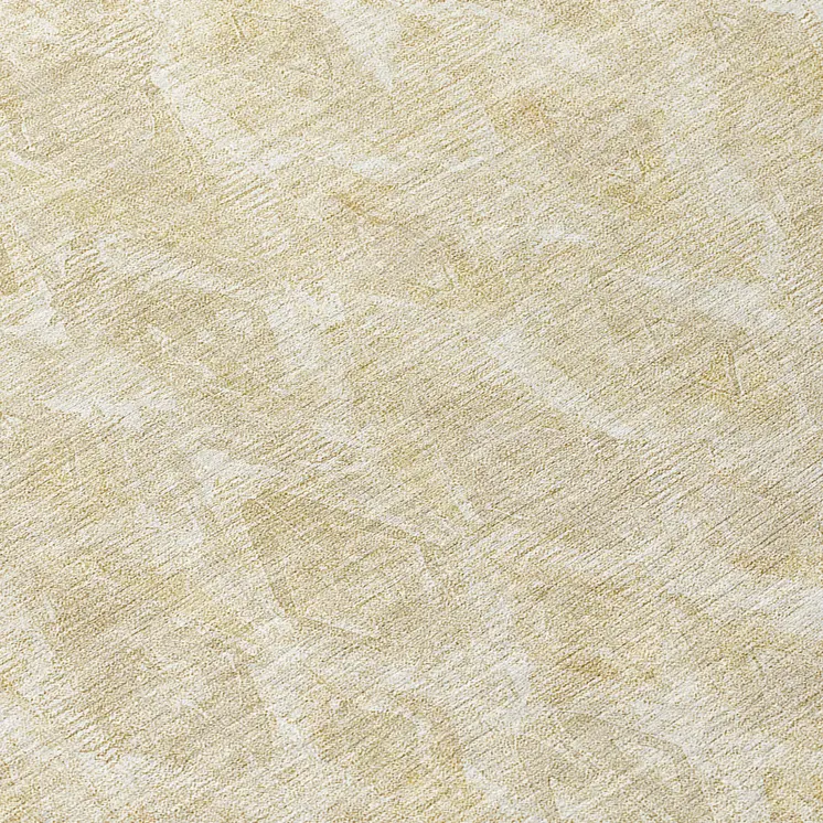 8' Beige Taupe And Tan Round Geometric Washable Indoor Outdoor Area Rug