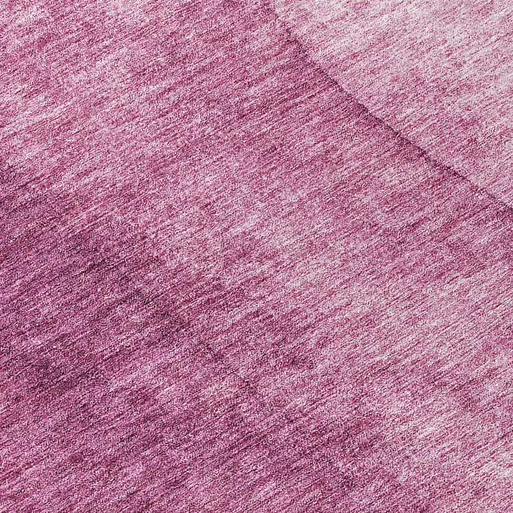 8' Merlot Blush And Pink Round Ombre Washable Indoor Outdoor Area Rug