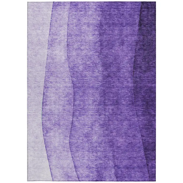 8' X 10' Purple Lilac And Lavender Ombre Washable Indoor Outdoor Area Rug
