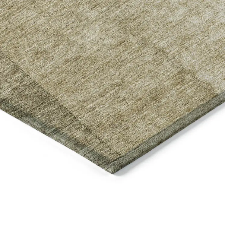 3' X 5' Taupe Beige And Ivory Ombre Washable Indoor Outdoor Area Rug