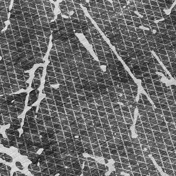 8' X 10' Charcoal Ivory And Gray Abstract Washable Indoor Outdoor Area Rug