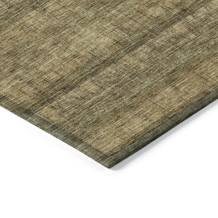 5' X 8' Brown Beige And Chocolate Striped Washable Indoor Outdoor Area Rug