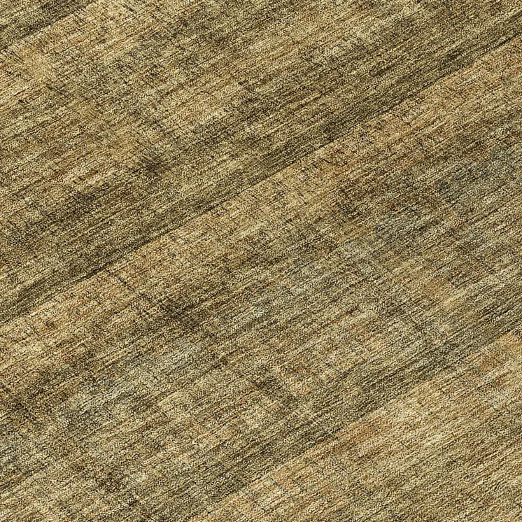 8' Brown Beige And Chocolate Round Striped Washable Indoor Outdoor Area Rug
