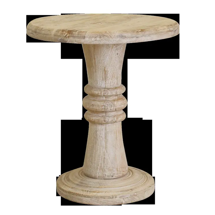 28" Brown Solid Wood End Table