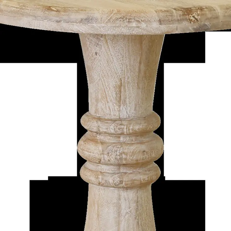 28" Brown Solid Wood End Table