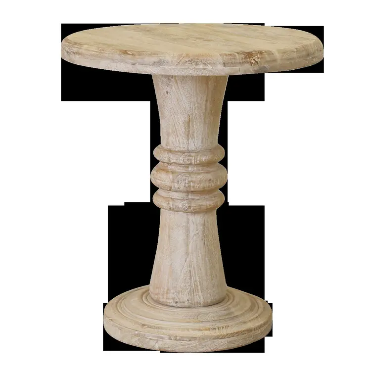 28" Brown Solid Wood End Table