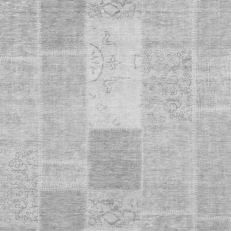 5' X 8' Silver Gray And Graphite Patchwork Washable Indoor Outdoor Area Rug