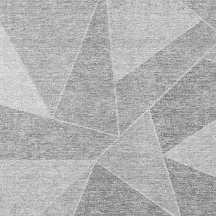 8' X 10' Gray Silver And Graphite Geometric Washable Indoor Outdoor Area Rug