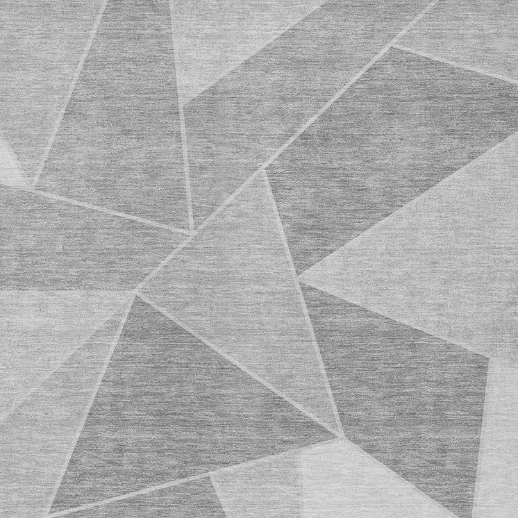 9' X 12' Gray Silver And Graphite Geometric Washable Indoor Outdoor Area Rug