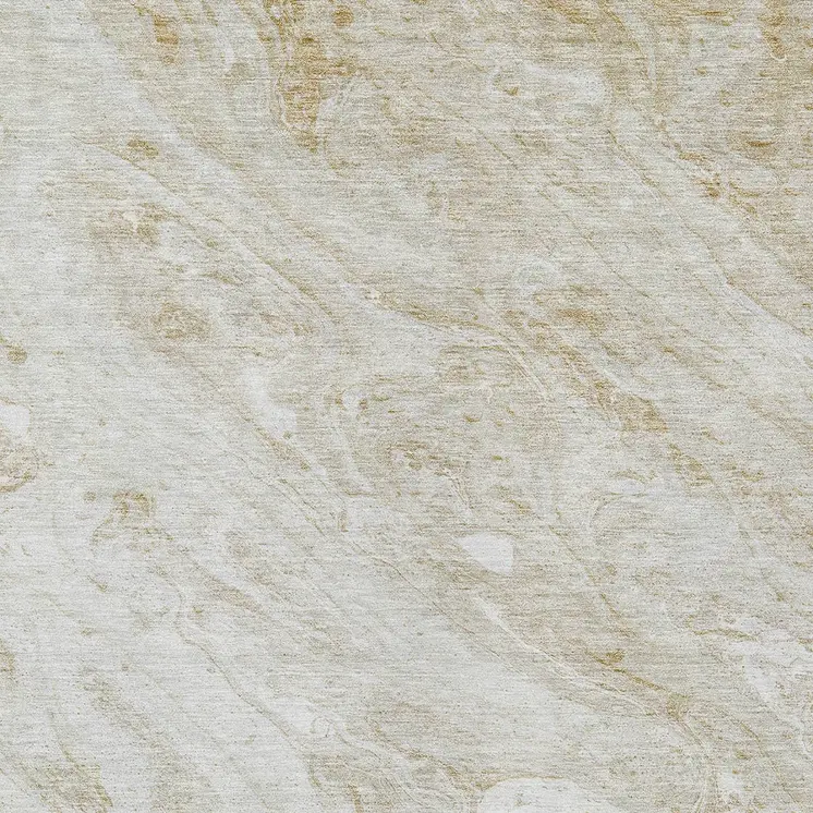 10' X 14' Ivory Beige And Tan Abstract Washable Indoor Outdoor Area Rug