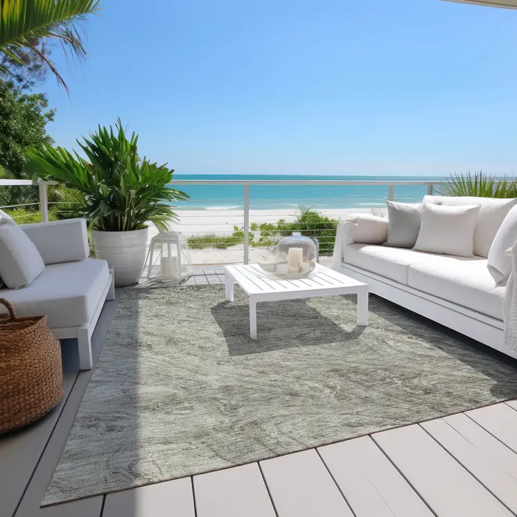 3' X 5' Taupe Beige And Tan Abstract Washable Indoor Outdoor Area Rug