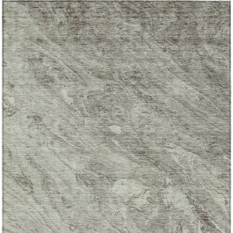 9' X 12' Taupe Beige And Tan Abstract Washable Indoor Outdoor Area Rug