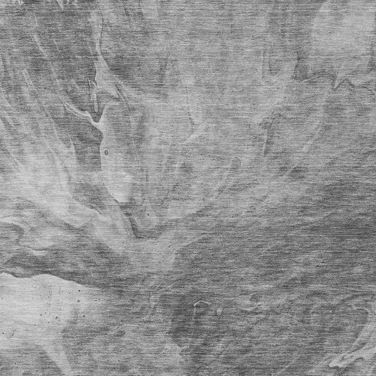 3' X 5' Gray Silver And Charcoal Abstract Washable Indoor Outdoor Area Rug