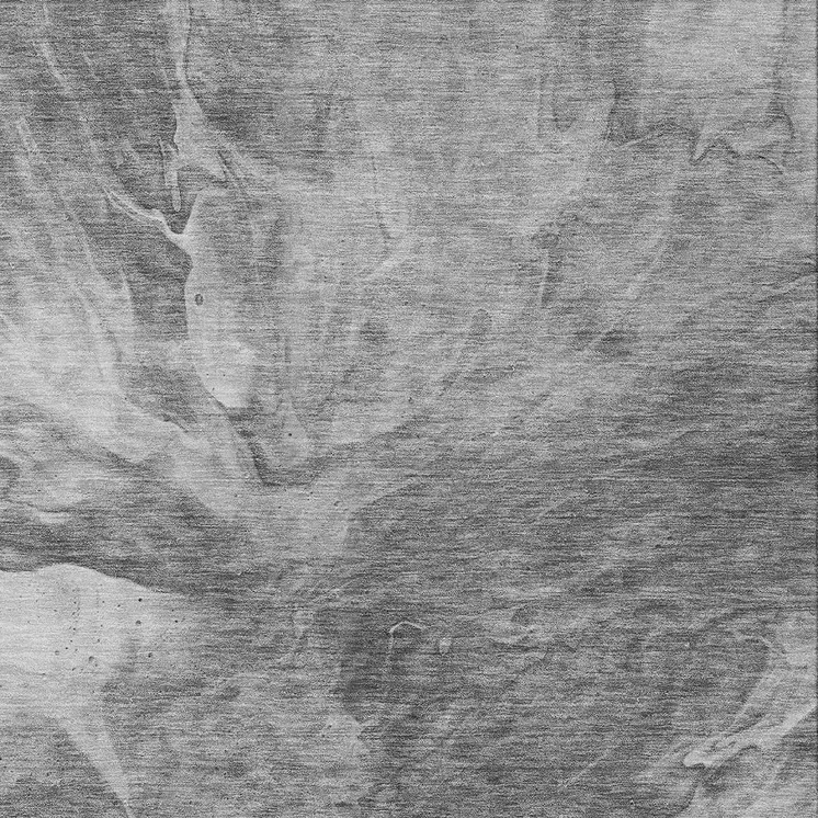 10' X 14' Gray Silver And Charcoal Abstract Washable Indoor Outdoor Area Rug