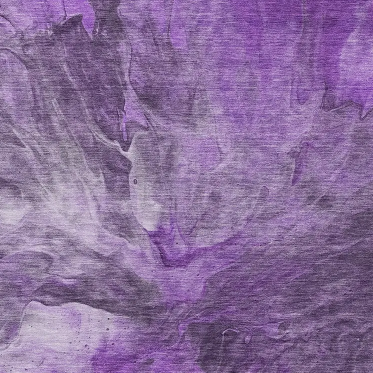 5' X 8' Purple Lilac And Eggplant Abstract Washable Indoor Outdoor Area Rug