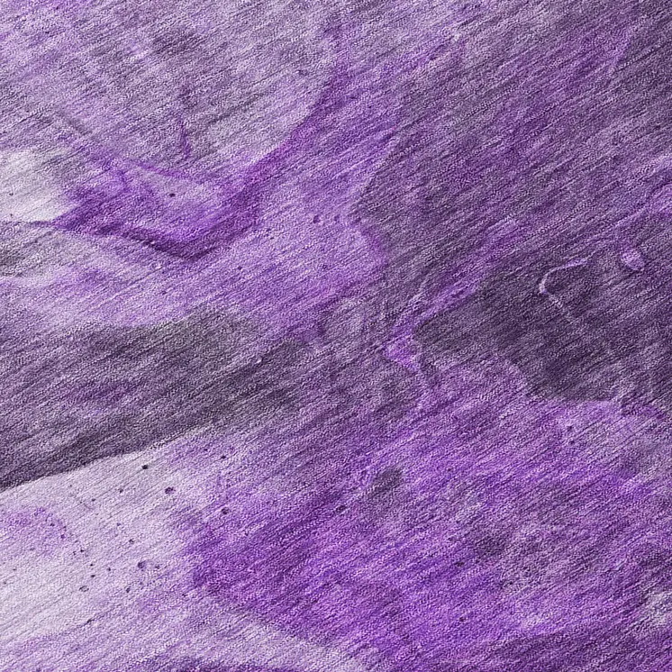 8' Purple Lilac And Eggplant Round Abstract Washable Indoor Outdoor Area Rug