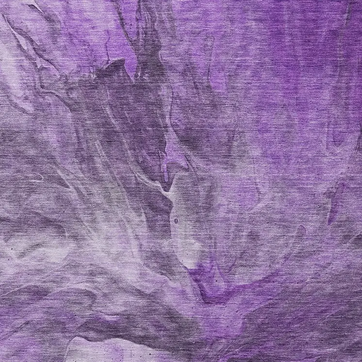8' X 10' Purple Lilac And Eggplant Abstract Washable Indoor Outdoor Area Rug