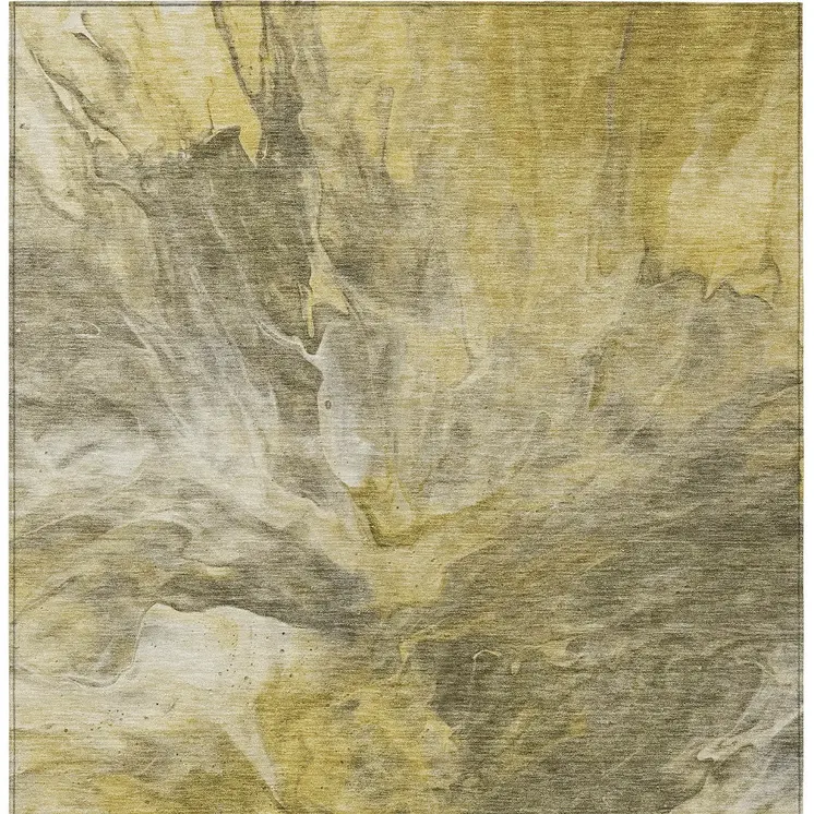 5' X 8' Taupe Beige And Ivory Abstract Washable Indoor Outdoor Area Rug