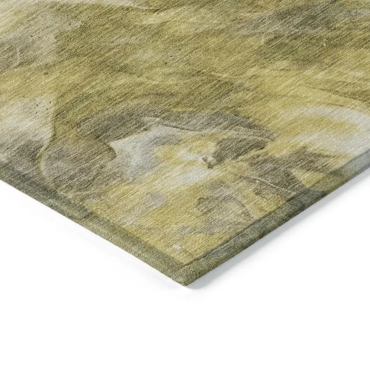 5' X 8' Taupe Beige And Ivory Abstract Washable Indoor Outdoor Area Rug