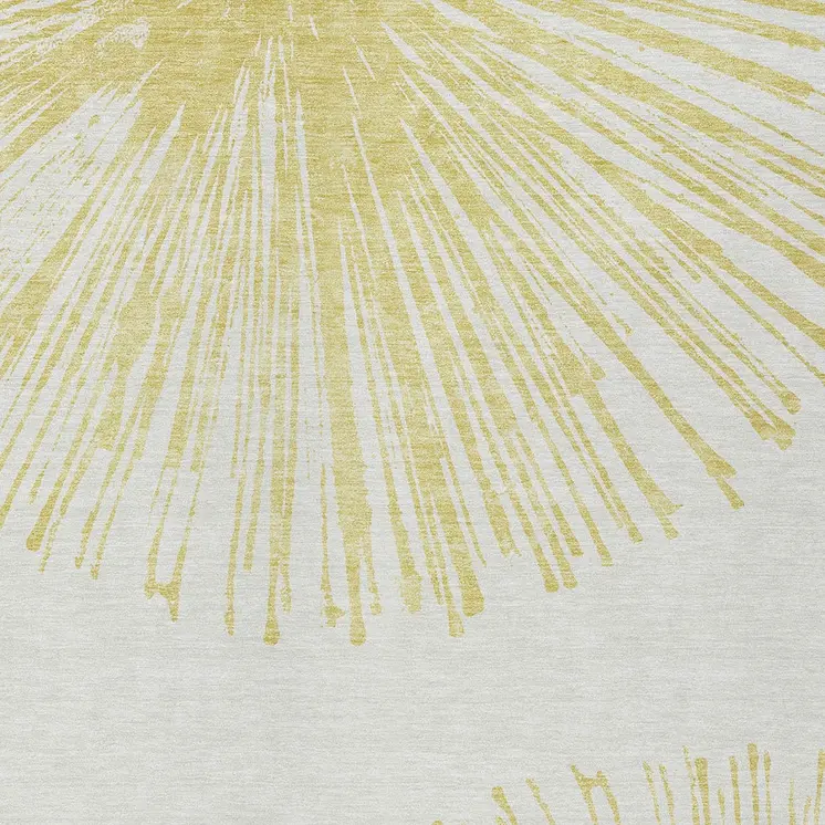 10' X 14' Beige And Ivory Abstract Washable Indoor Outdoor Area Rug