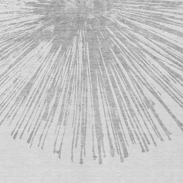 8' X 10' Gray And Ivory Abstract Washable Indoor Outdoor Area Rug