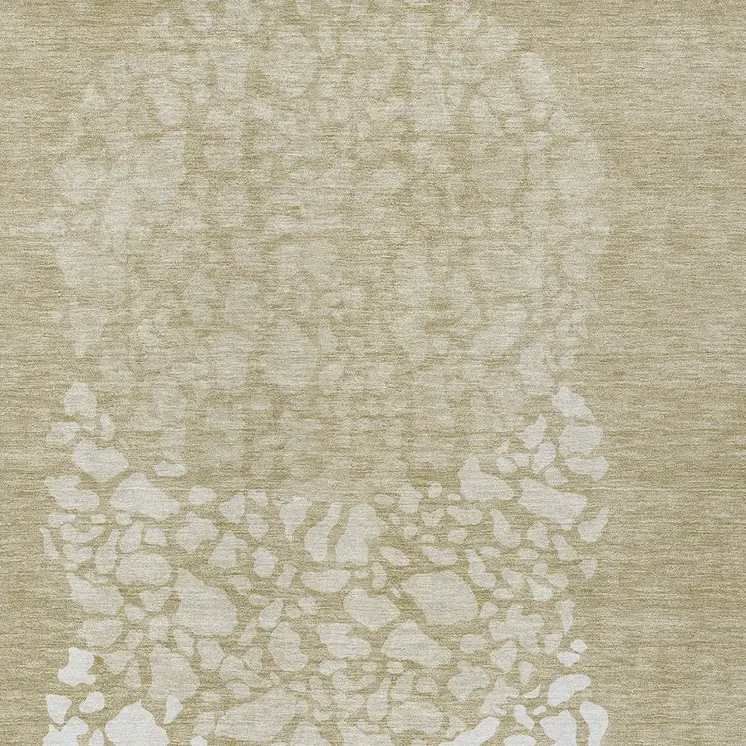 8' X 10' Beige Tan And Taupe Abstract Washable Indoor Outdoor Area Rug