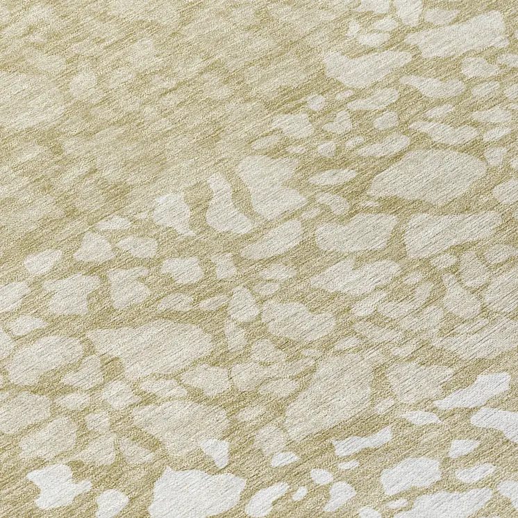 9' X 12' Beige Tan And Taupe Abstract Washable Indoor Outdoor Area Rug