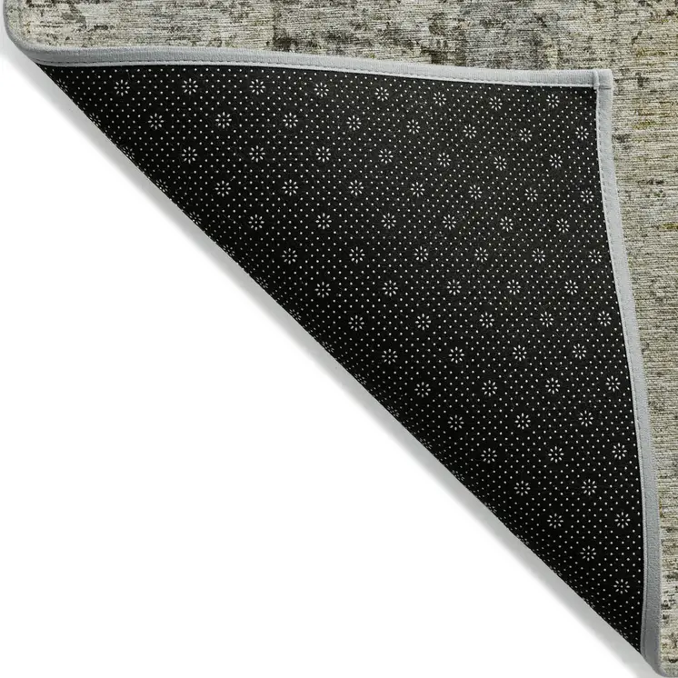 8' X 10' Taupe Beige And Gray Abstract Washable Indoor Outdoor Area Rug