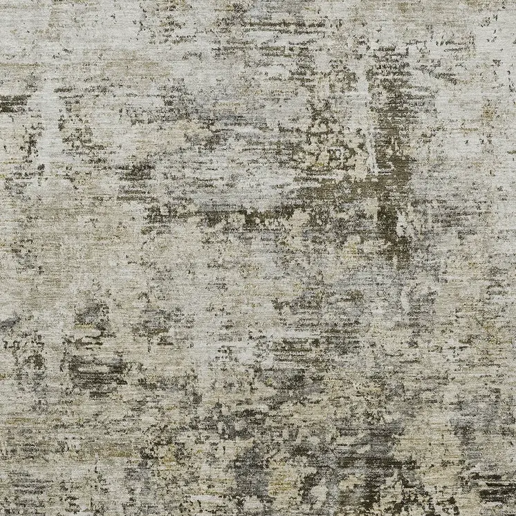 8' X 10' Taupe Beige And Gray Abstract Washable Indoor Outdoor Area Rug