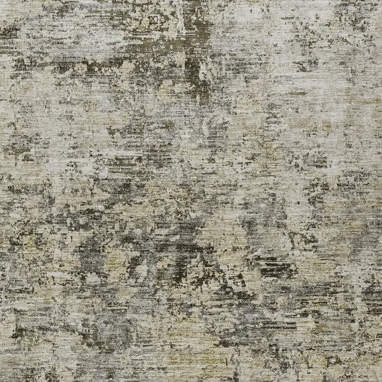 9' X 12' Taupe Beige And Gray Abstract Washable Indoor Outdoor Area Rug