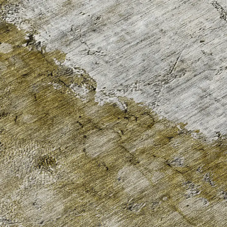 8' Brown Gray And Silver Round Abstract Washable Indoor Outdoor Area Rug