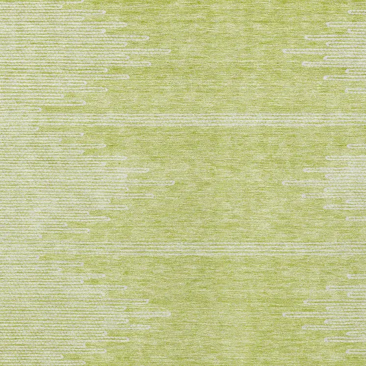 8' X 10' Artichoke Green And Ivory Abstract Washable Indoor Outdoor Area Rug