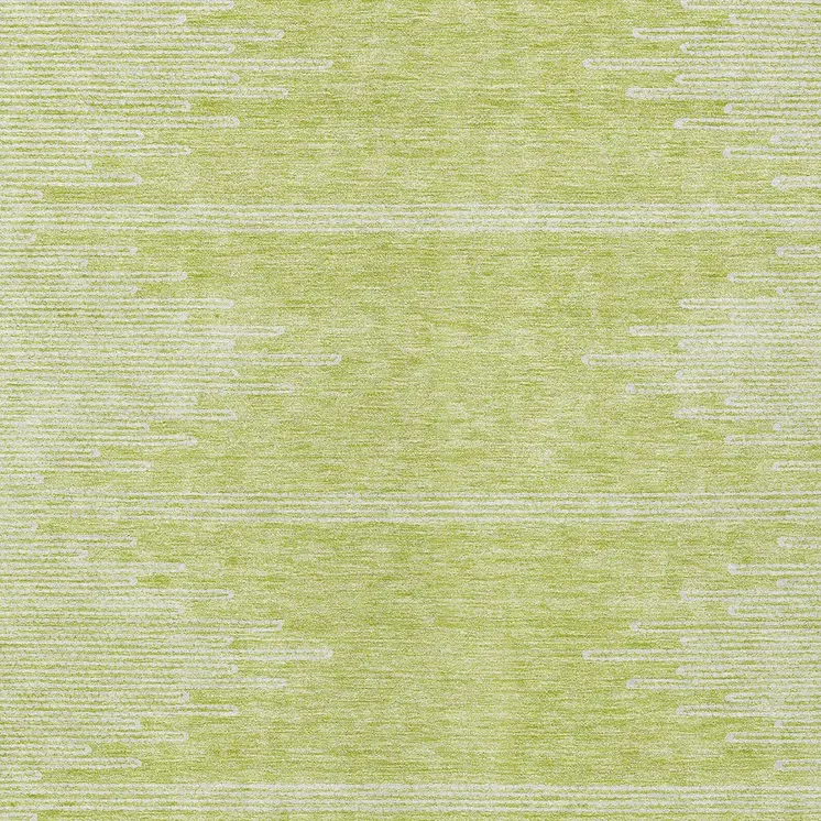 10' X 14' Artichoke Green And Ivory Abstract Washable Indoor Outdoor Area Rug