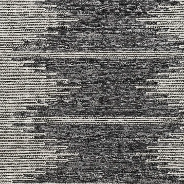 3' X 5' Charcoal And Ivory Abstract Washable Indoor Outdoor Area Rug