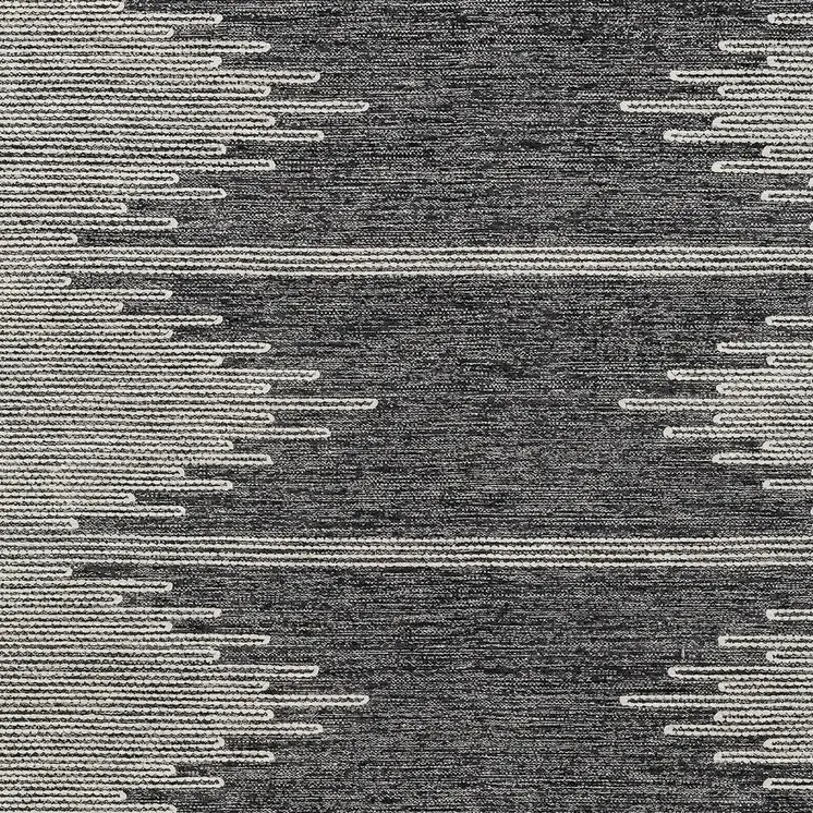 10' X 14' Charcoal And Ivory Abstract Washable Indoor Outdoor Area Rug