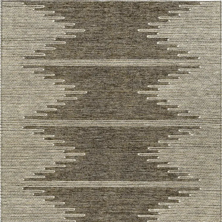 5' X 8' Coffee And Ivory Abstract Washable Indoor Outdoor Area Rug
