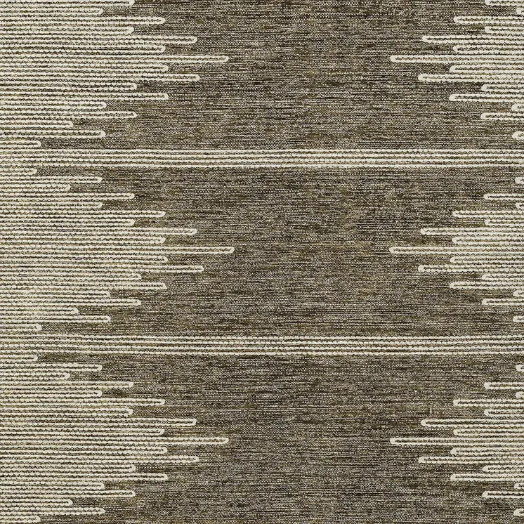 5' X 8' Coffee And Ivory Abstract Washable Indoor Outdoor Area Rug